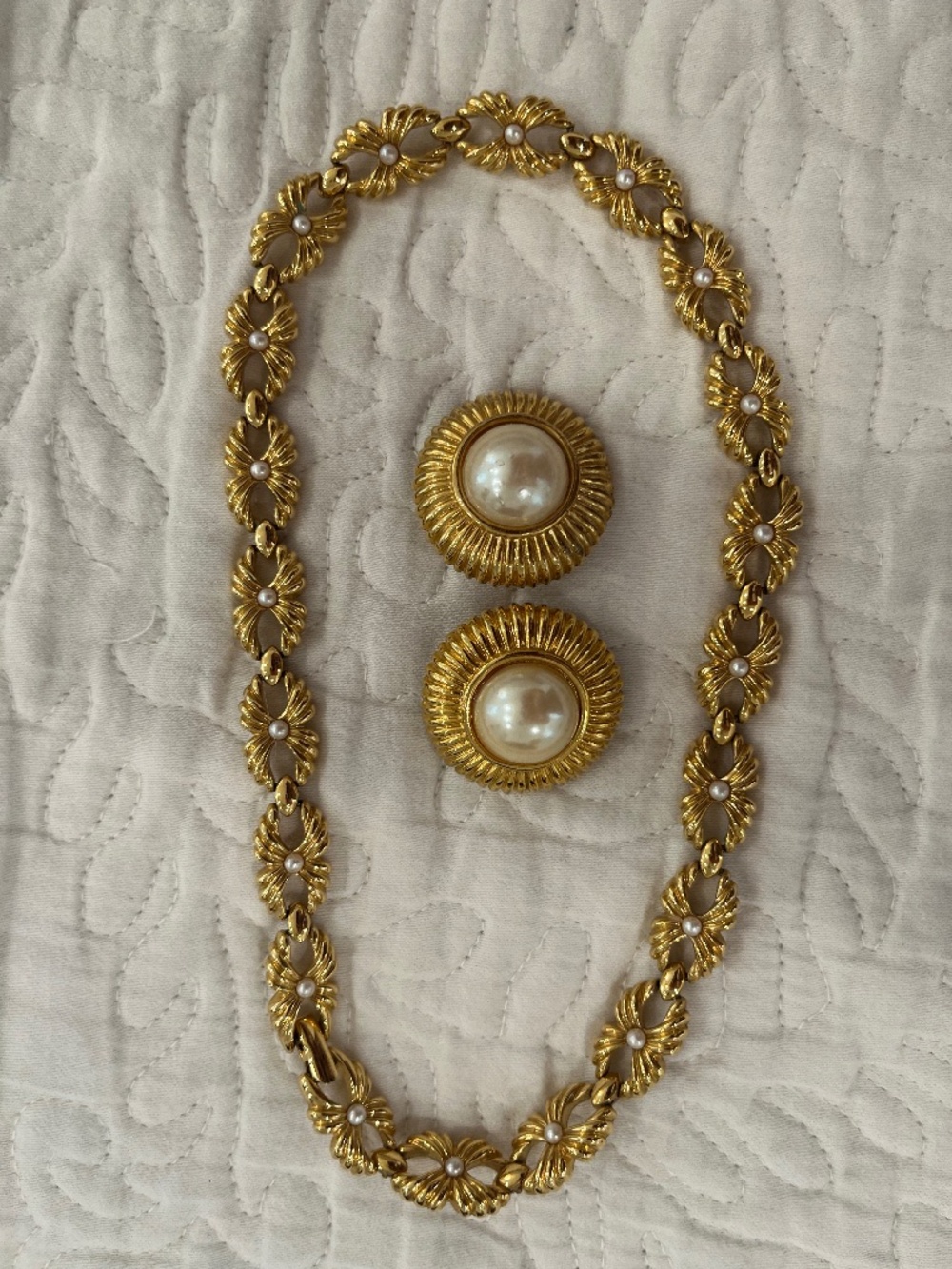 Monet necklace and earrings